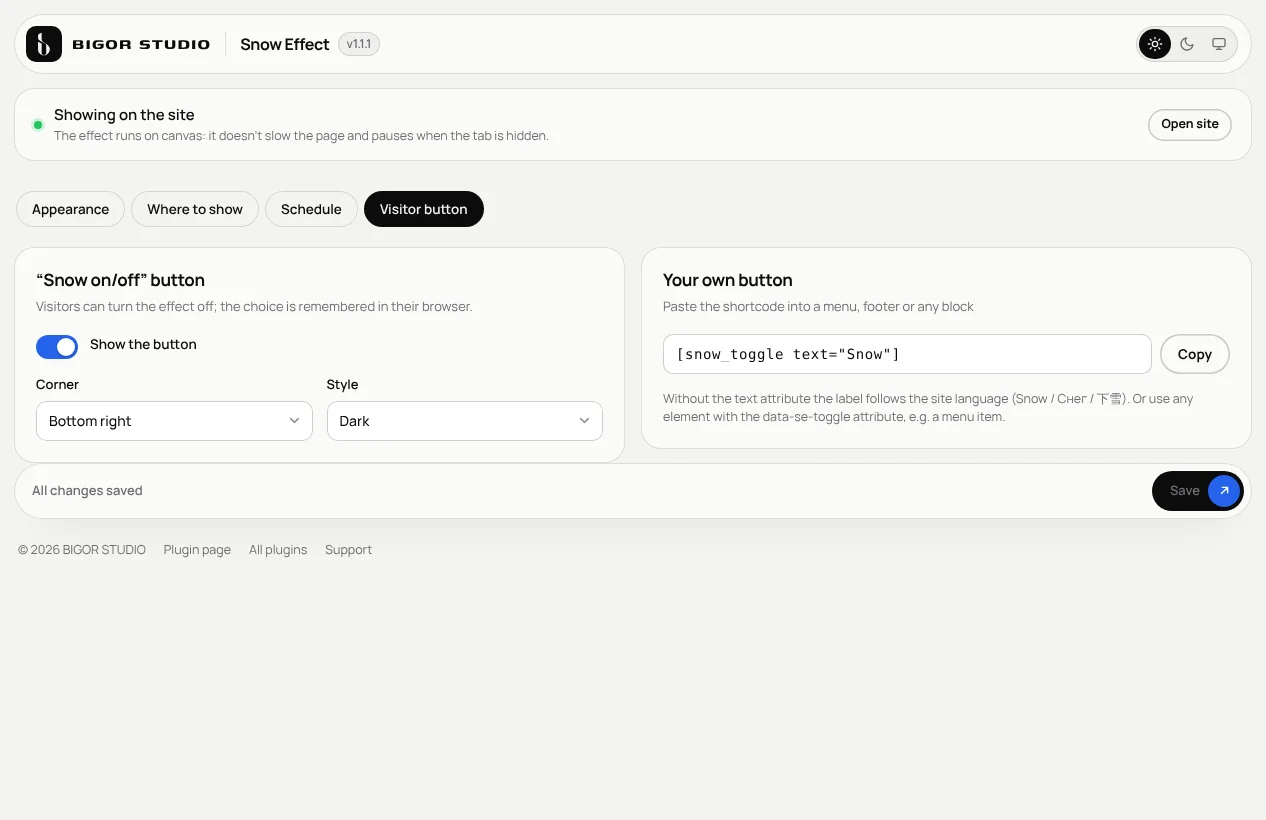 Visitor button